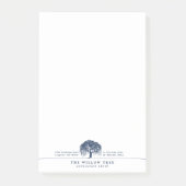 Post-it® Russe moderne Marine bleu Willow Tree Logo Letterh (Devant)