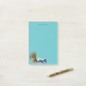 Post-it® Rustic Cowboy Hat Blue Purple Blanket Custom (Sur un bureau)