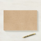 Post-it® Rustic Kraft Simple Élégant Bohème (Sur un bureau)