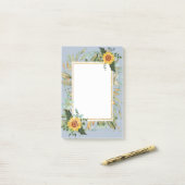 Post-it® Rustique BOHO Sunflowers Mariage de verdure (Sur un bureau)