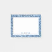 Post-it® Rustique Denim Damask Jeans Nom textuel (Devant)