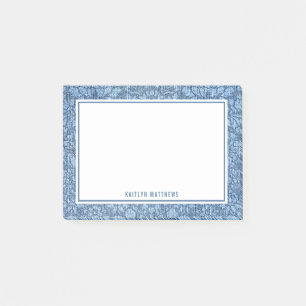 Post-it® Rustique Denim Damask Jeans Nom textuel