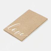 Post-it® Rustique Kraft Script Love (Incliné)