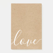 Post-it® Rustique Kraft Script Love (Devant)