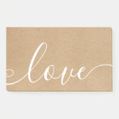 Post-it® Rustique Kraft Script Love (Devant)