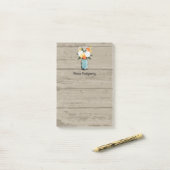 Post-it® Rustique orange Gerber Daisy Mason Jar Personnalis (Sur un bureau)