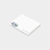 Post-it® Rustique Pine des neiges Bois aquarelle Camping Mo (Incliné)