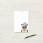Post-it® Ruthie le renard poster son bloc-notes (Sur un bureau)