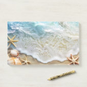 Post-it® Sable et mer (Sur un bureau)