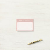 Post-it® Sable rose doux personnalisé (Sur un bureau)