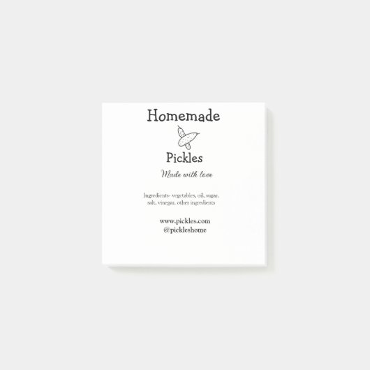 Post-it® Sachets maison faits avec amour ajouter texte site (Devant)