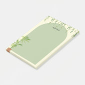 Post-it® Sage Boho minimal Plantes Green Post-it Note Pad (Incliné)