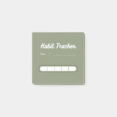 Post-it® Sage green Cute Habit Tracker Post-it Notes (Devant)