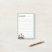 Post-it® Sage Green Three Crosses War Room Prayer (Sur un bureau)