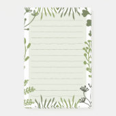 Post-it® Sage Green White Minimal Boho Plantes Post-it Note (Devant)