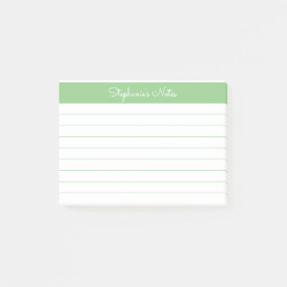 Post-it® Sage Vert minimaliste Élégant Linge Personnalisé