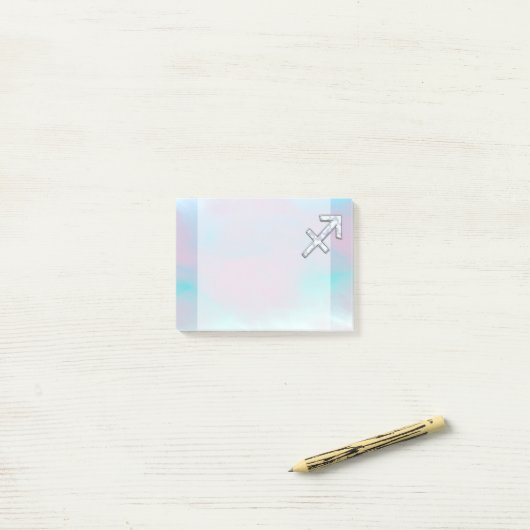 Post-it® Sagittaire moderne Zodiac sur Mère de style perle (Sur un bureau)