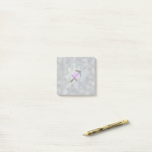 Post-it® Sagittarius couleur Pick Sagittarius Zodiac (Sur un bureau)
