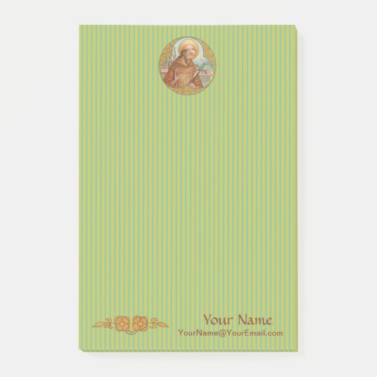 Post-it® Saint François d'Assise (BK 002) 4"x6" (Devant)
