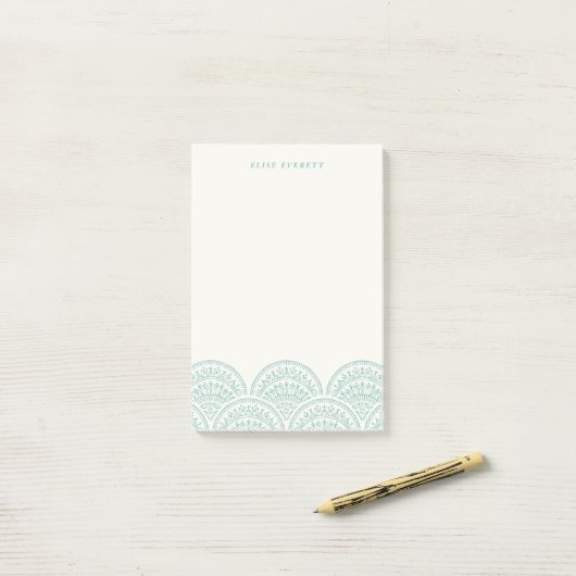 Post-it® Saint-Jacques de Bohême - Jade (Sur un bureau)