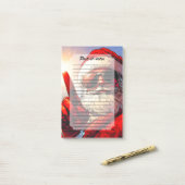 Post-it® Saint Jolly Père Noël Divine Glow (Sur un bureau)