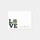 Post-it® Saint Patrick's Day Amour avec shamrock vert (Devant)