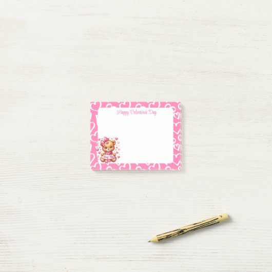 Post-it® Saint-Valentin (Sur un bureau)
