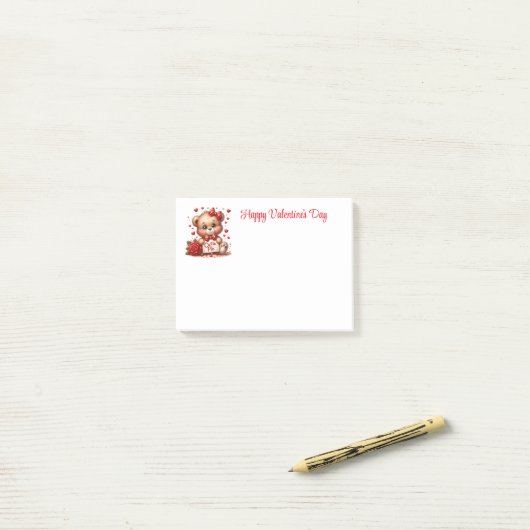 Post-it® Saint-Valentin (Sur un bureau)