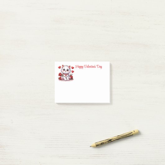 Post-it® Saint-Valentin (Sur un bureau)