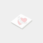 Post-it® Saint Valentin Amour romantique Rétro Amour Coeur  (Incliné)