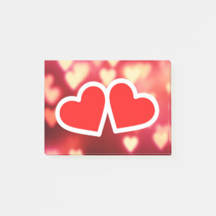 Post-it® Saint Valentin Deux Coeurs Amour