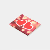 Post-it® Saint Valentin Deux Coeurs Amour (Incliné)