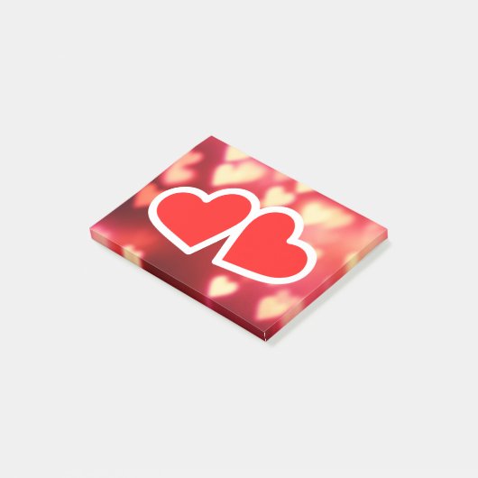 Post-it® Saint Valentin Deux Coeurs Amour (Incliné)