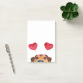 Post-it® Saint-Valentin mignon chien drôle Coeur de chien b (Bureau)