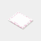 Post-it® Saint-Valentin Office Cadeau Coeurs et nom rose (Incliné)