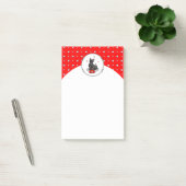 Post-it® Saint-Valentin (rouge) Chien écossais (noir) migno (Bureau)