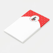 Post-it® Saint-Valentin (rouge) Chien écossais (noir) migno (Incliné)