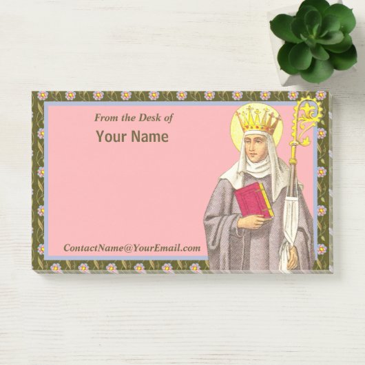 Post-it® Sainte Audrey (Etheldreda) (P 003) 10"x6" (Bureau)