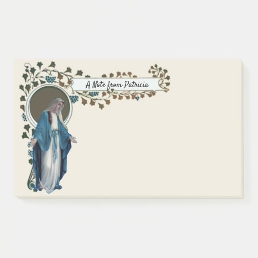 Post-it® Sainte Vierge Marie Vintage religieuse (Devant)