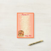 Post-it® Saison citrouille Personnaliser d'automne Texte et (Sur un bureau)