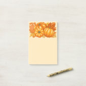 Post-it® Saison d'automne Halloween Citrouille Motif (Sur un bureau)
