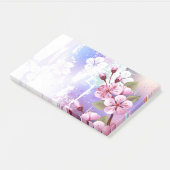 Post-it® Sakura rose sur la peinture Arrière - plan (Incliné)