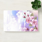 Post-it® Sakura rose sur la peinture Arrière - plan (Bureau)