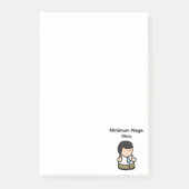 Post-it® Salaire Minimum Woo Funny Office Travailleur Carto (Devant)