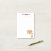 Post-it® Sally pense aux fleurs (Sur un bureau)