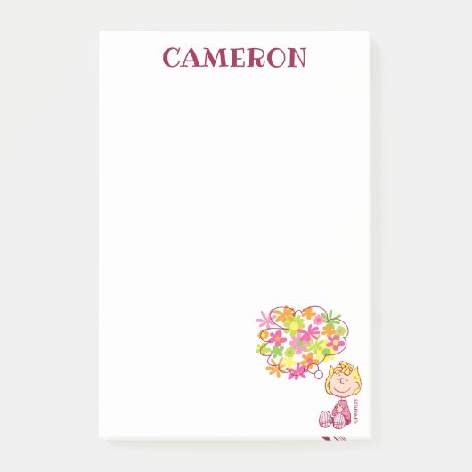 Post-it® Sally pense aux fleurs (Devant)