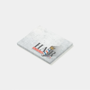 Post-it® Salon de coiffure Barber Hair Shop King Crown Barb
