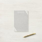 Post-it® Salon de coiffure de toile de maquilleur d'argent (Sur un bureau)