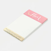 Post-it® Salon de maquillage moderne ciseaux d'or rose (Incliné)