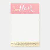 Post-it® Salon de maquillage moderne ciseaux d'or rose (Devant)